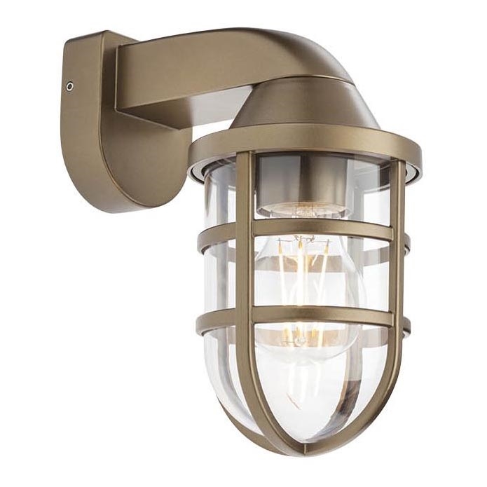 Redo 90205 - Outdoor wall light CAGE 1xE27/28W/230V IP44 brass