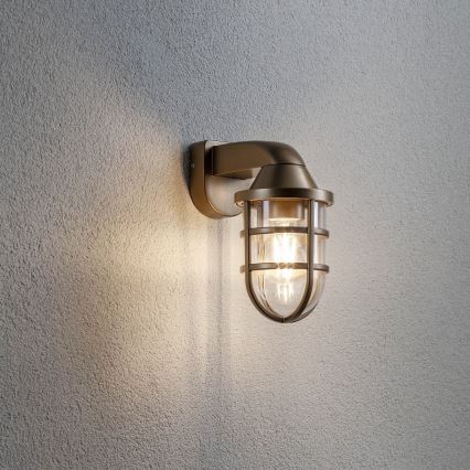 Redo 90205 - Outdoor wall light CAGE 1xE27/28W/230V IP44 brass