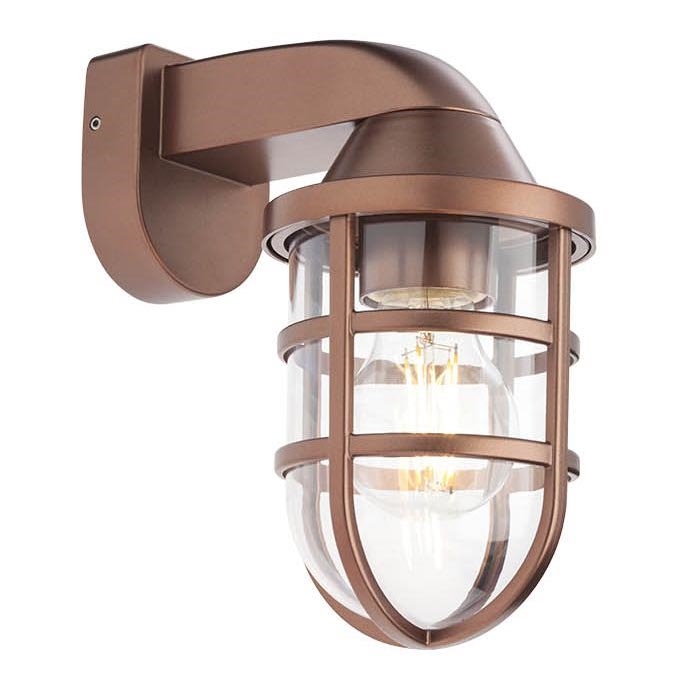 Redo 90206 - Outdoor wall light CAGE 1xE27/28W/230V IP44 copper