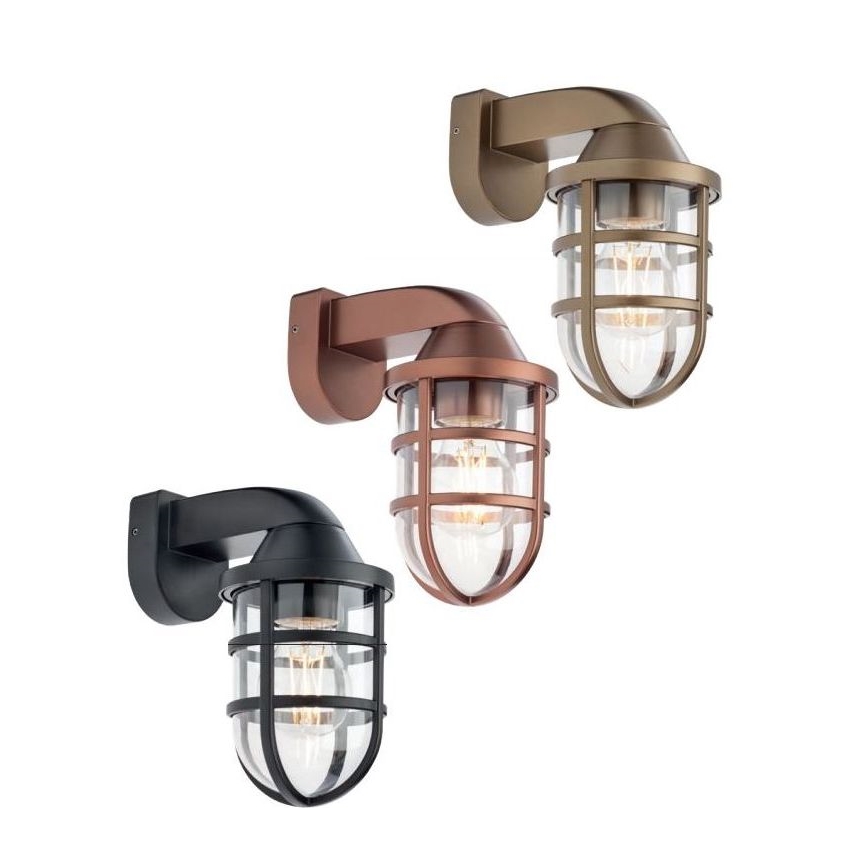 Redo 90206 - Outdoor wall light CAGE 1xE27/28W/230V IP44 copper