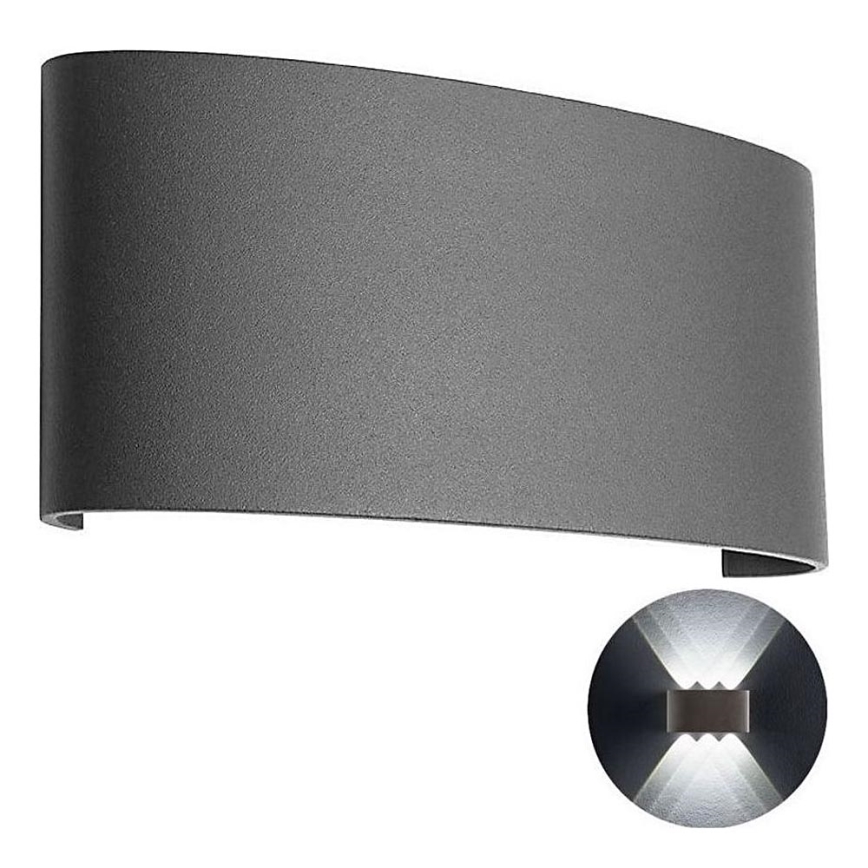 Redo 90226 - LED Outdoor wall light FABO LED/6W/230V 3000K IP54 grey