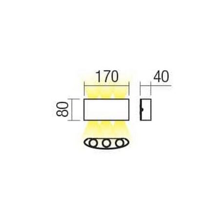 Redo 90226 - LED Outdoor wall light FABO LED/6W/230V 3000K IP54 grey