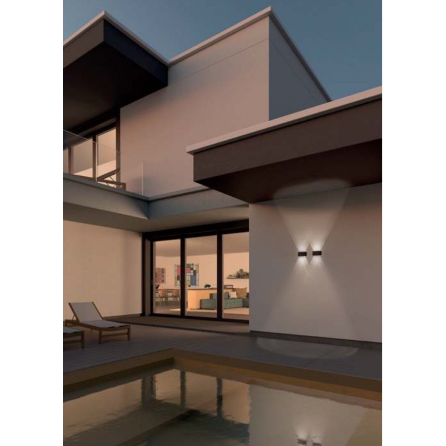 Redo 90227 - LED Outdoor wall light FABO LED/6W/230V 3000K IP54 brown
