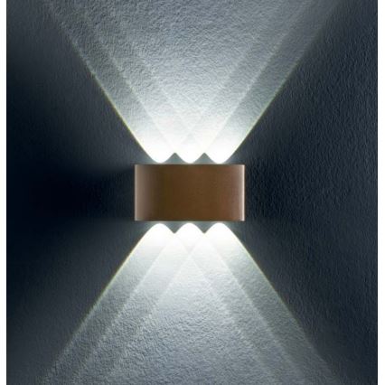 Redo 90227 - LED Outdoor wall light FABO LED/6W/230V 3000K IP54 brown