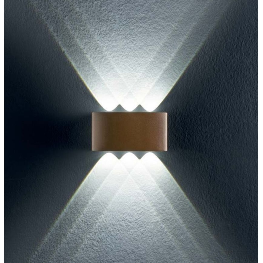 Redo 90227 - LED Outdoor wall light FABO LED/6W/230V 3000K IP54 brown