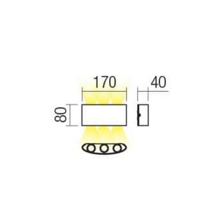 Redo 90227 - LED Outdoor wall light FABO LED/6W/230V 3000K IP54 brown