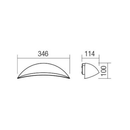 Redo 90235 - LED Outdoor Wall Light PALMA LED/18W/230V 3000K IP54 Anthracite