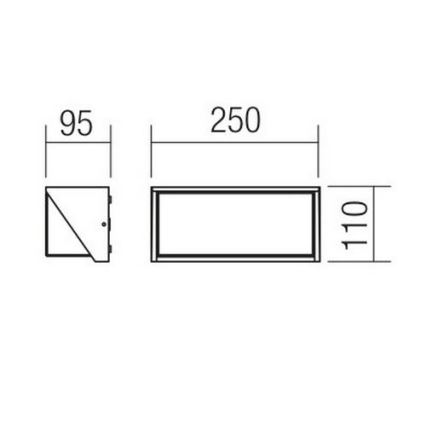 Redo 90239 - LED Outdoor wall light SPECTRA LED/16W/230V 3000K IP54 brown