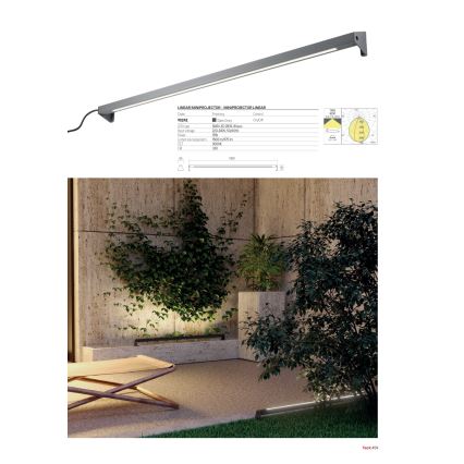 Redo 90242 - LED Outdoor Lamp TACK IP65 LED/15W/230V 3000K IP65 Anthracite