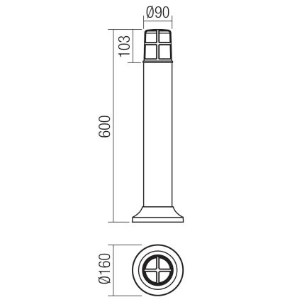 Redo 90246 - Outdoor lamp TRITON 1xE27/28W/230V IP54 black