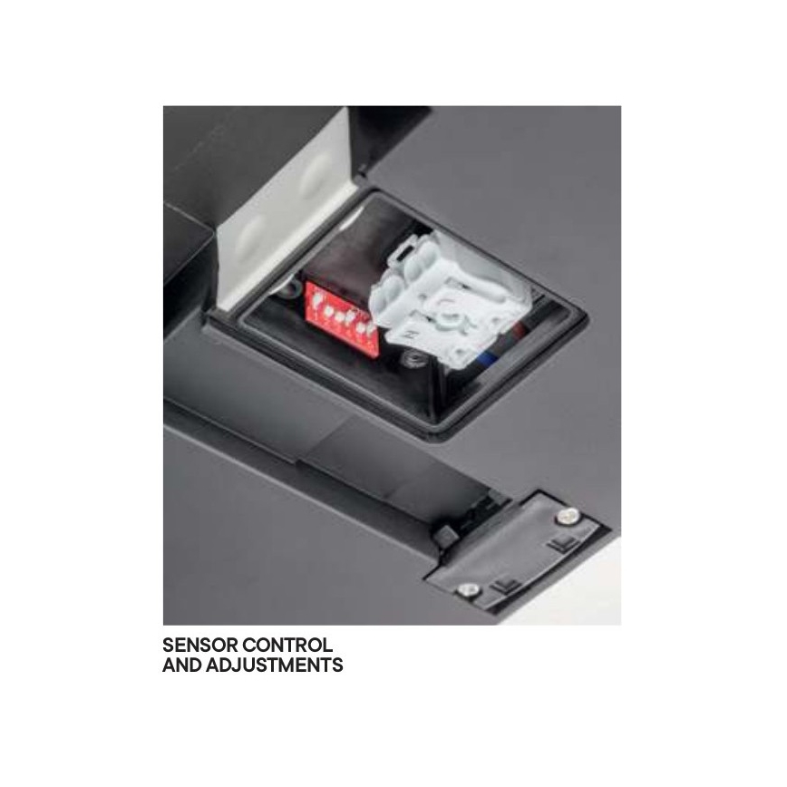 Redo 90290 - LED Outdoor ceiling light with sensor ISOLA LED/24W/230V d. 26 cm 3000/4000/6500K IP54 anthracite