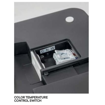 Redo 90290 - LED Outdoor ceiling light with sensor ISOLA LED/24W/230V d. 26 cm 3000/4000/6500K IP54 anthracite