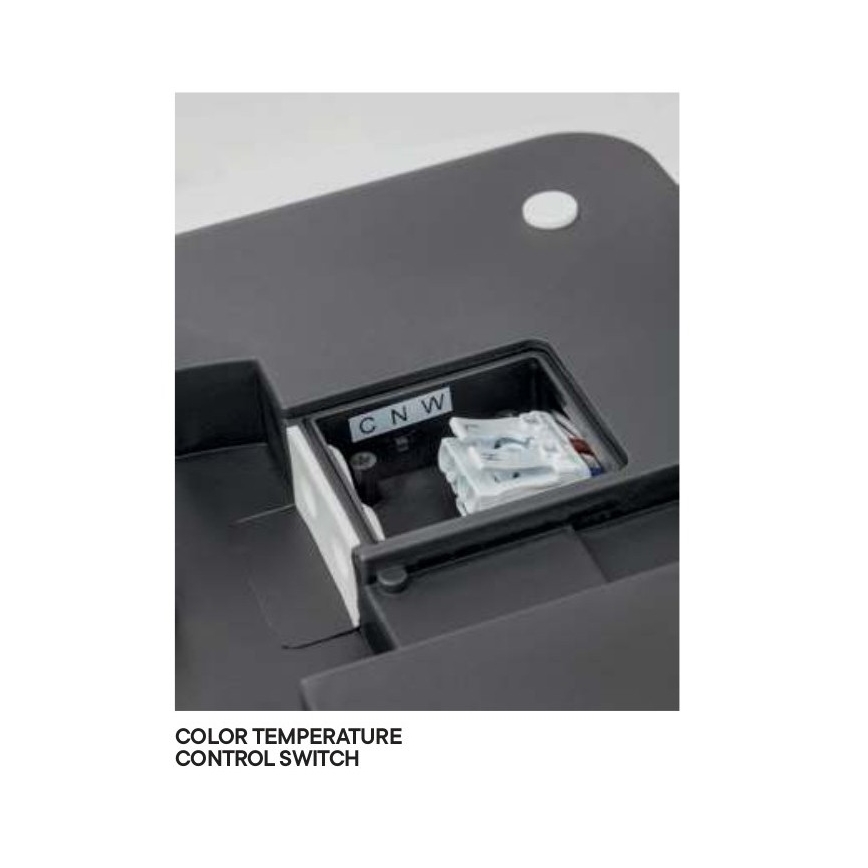 Redo 90290 - LED Outdoor ceiling light with sensor ISOLA LED/24W/230V d. 26 cm 3000/4000/6500K IP54 anthracite