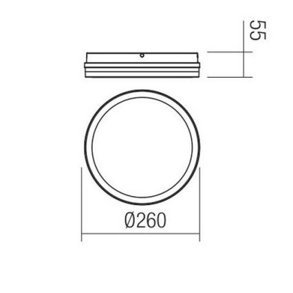 Redo 90290 - LED Outdoor ceiling light with sensor ISOLA LED/24W/230V d. 26 cm 3000/4000/6500K IP54 anthracite