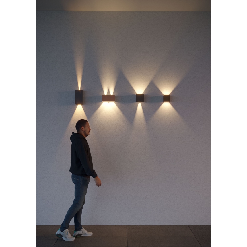 Redo 90304 - VARY LED Outdoor Wall Light 4xLED/5W/230V 3000K IP54 Brown