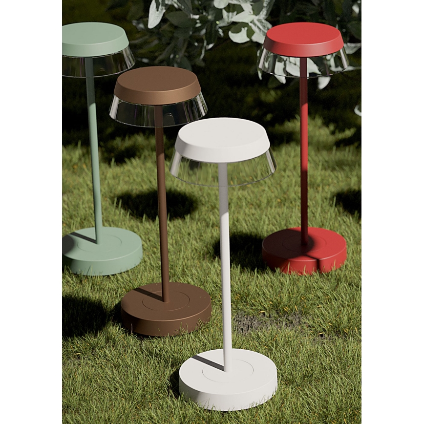 Redo 90309 - LED Dimmable touch table lamp ILUNA LED/2,5W/5V 2700-3000K 3000 mAh IP65 green