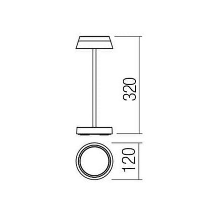 Redo 90309 - LED Dimmable touch table lamp ILUNA LED/2,5W/5V 2700-3000K 3000 mAh IP65 green