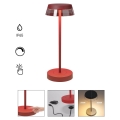 Redo 90311- LED Dimmable touch table lamp ILUNA LED/2,5W/5V 2700-3000K 3000 mAh IP65 red