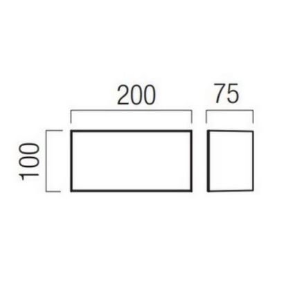 Redo 90325 - KODIAK LED Outdoor Wall Light LED/8W/230V 4000K 20 cm IP65 White