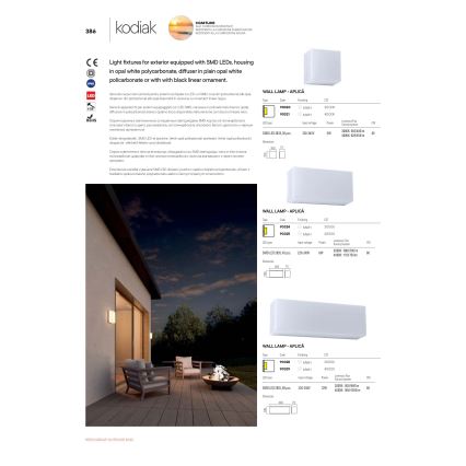 Redo 90328 - LED Outdoor wall light KODIAK LED/12W/230V IP65 white