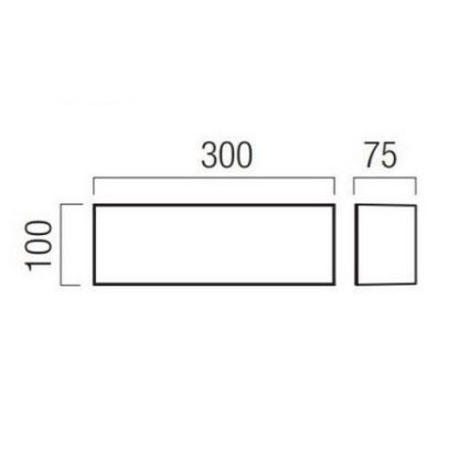 Redo 90330 - LED Outdoor wall light KODIAK LED/12W/230V IP65 white/black
