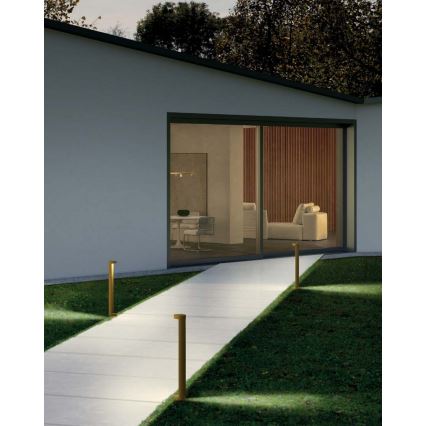 Redo 90366 - ZEUS LED Outdoor Lamp, 11.5W/230V, 3000K, 75 cm, IP54, brown