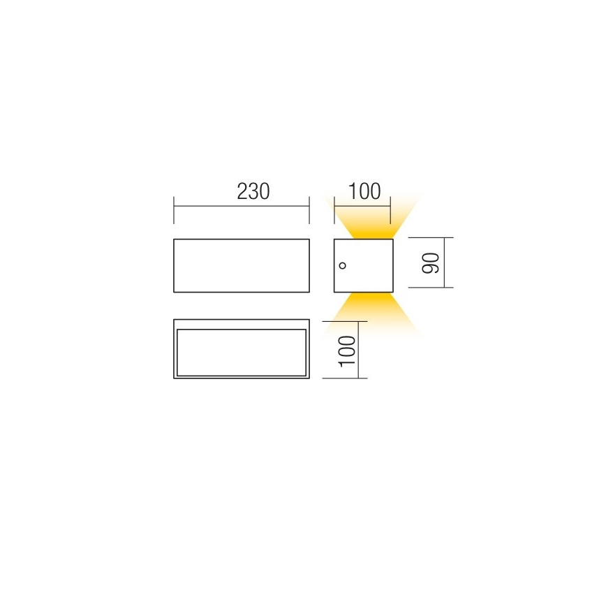 Redo 90373 - LED Outdoor wall light LAMPRIS LED/13W/230V IP65 white