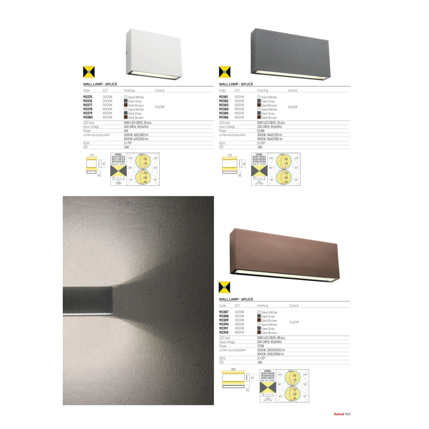 Redo 90375 - LED Outdoor Wall Light KAMAL LED/6W/230V 3000K IP54 White