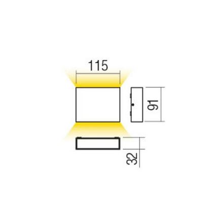Redo 90375 - LED Outdoor Wall Light KAMAL LED/6W/230V 3000K IP54 White