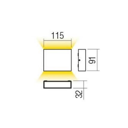 Redo 90376 - LED Outdoor wall light KAMAL LED/4,4W/230V 3000K IP54 grey