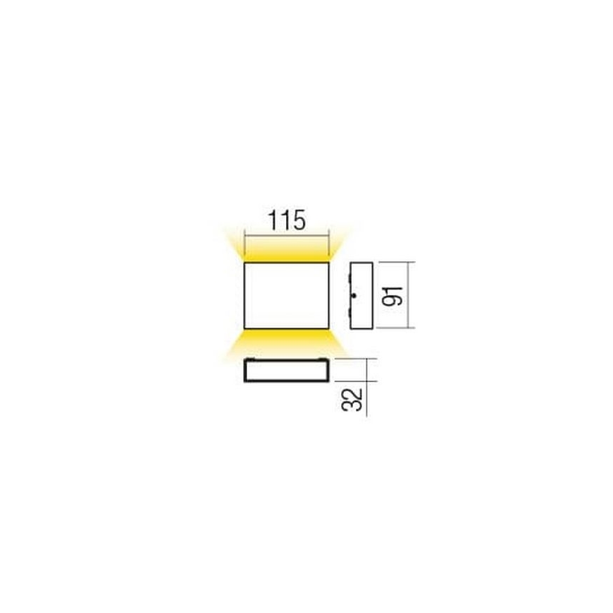Redo 90376 - LED Outdoor wall light KAMAL LED/4,4W/230V 3000K IP54 grey