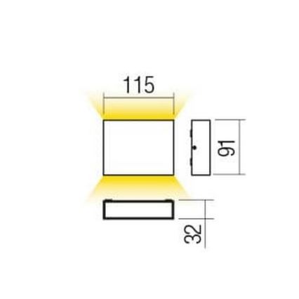 Redo 90377 - LED Outdoor wall light KAMAL LED/4,4W/230V 3000K IP54 brown