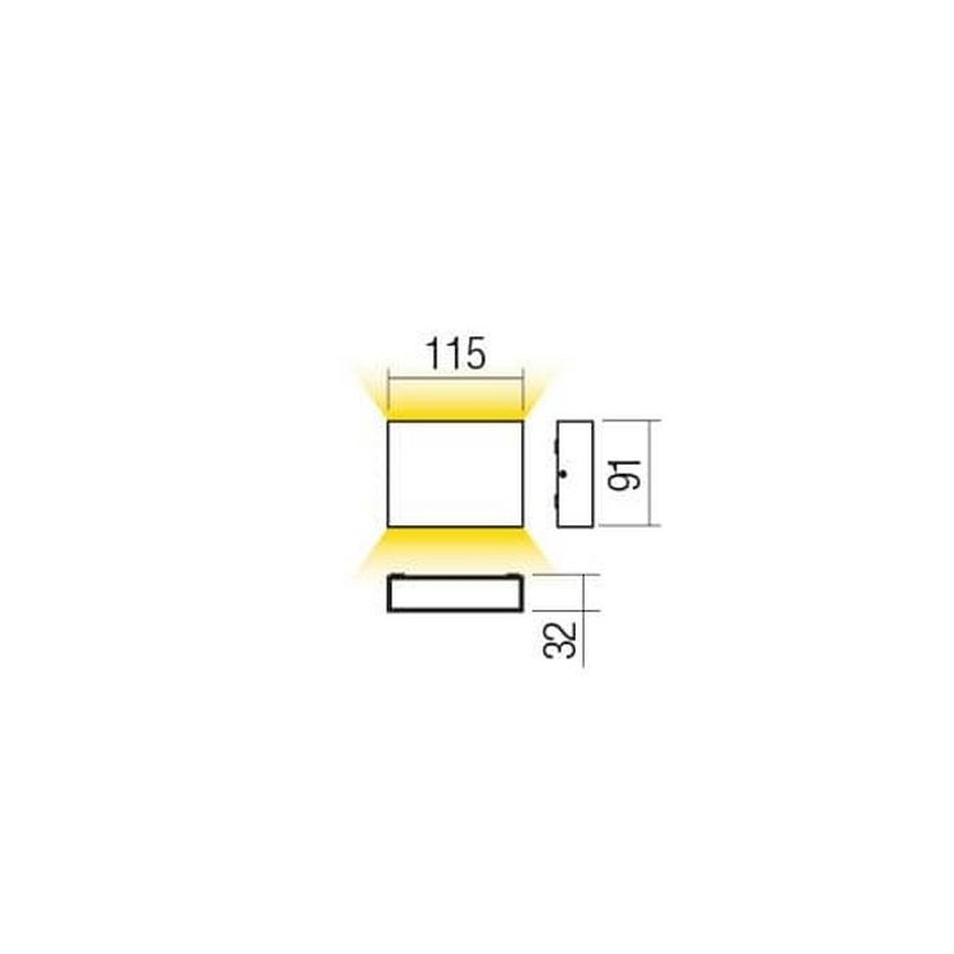 Redo 90377 - LED Outdoor wall light KAMAL LED/4,4W/230V 3000K IP54 brown