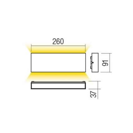 Redo 90387 - LED Outdoor wall light KAMAL LED/15W/230V 3000K IP54 white