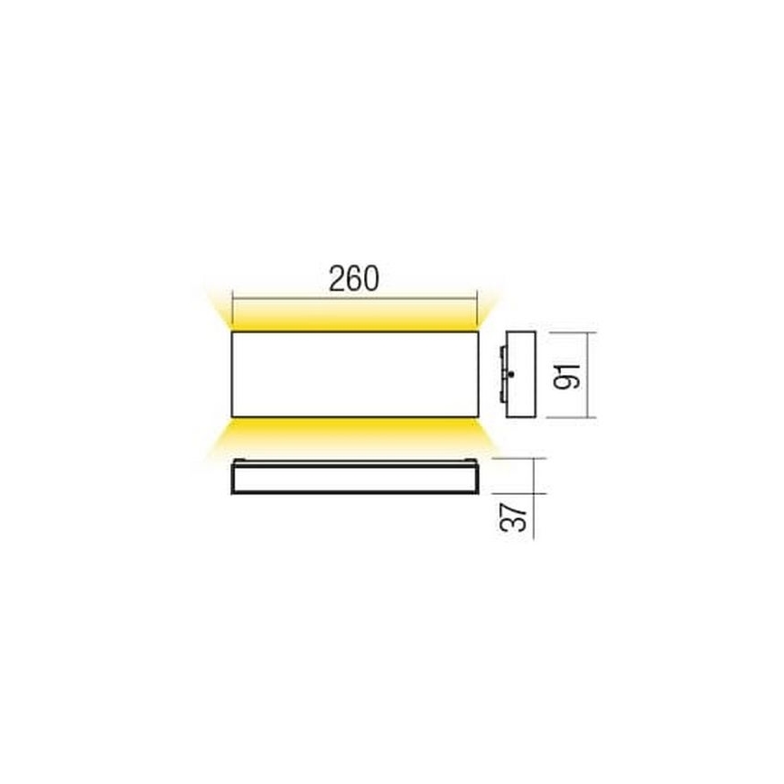Redo 90387 - LED Outdoor wall light KAMAL LED/15W/230V 3000K IP54 white