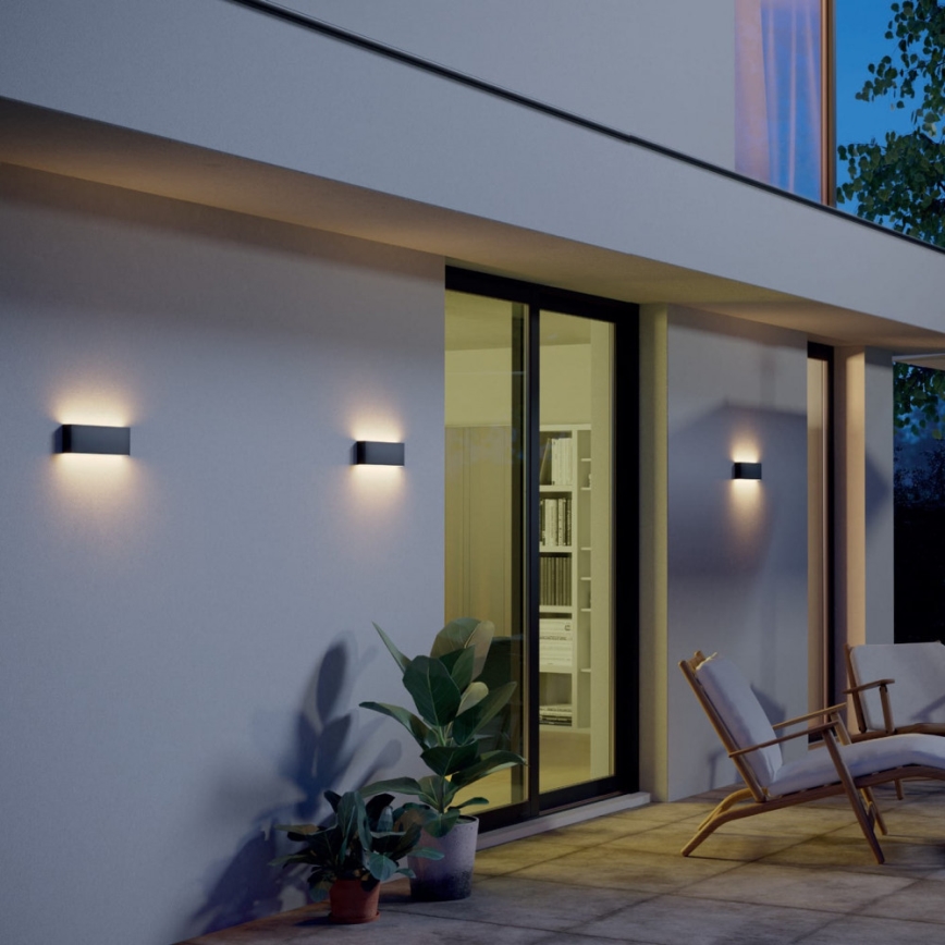 Redo 90388 - Outdoor LED wall light KAMAL LED/15W/230V 3000K IP54 grey