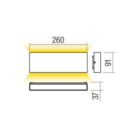 Redo 90388 - Outdoor LED wall light KAMAL LED/15W/230V 3000K IP54 grey