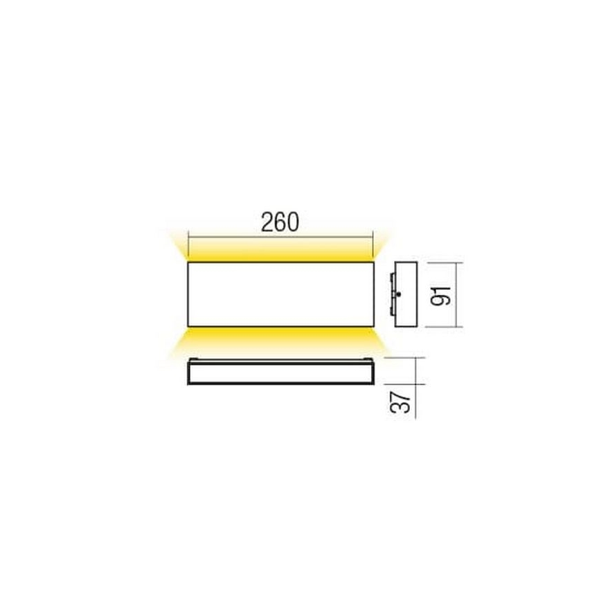 Redo 90388 - Outdoor LED wall light KAMAL LED/15W/230V 3000K IP54 grey