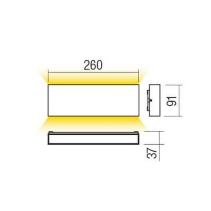 Redo 90389 - LED Outdoor wall light KAMAL LED/15W/230V 3000K IP54 brown