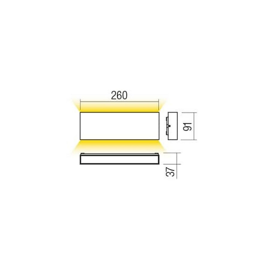 Redo 90389 - LED Outdoor wall light KAMAL LED/15W/230V 3000K IP54 brown