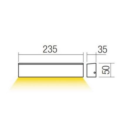 Redo 90393 - LED Outdoor wall light OMNIA LED/12W/230V 3000K IP54 white