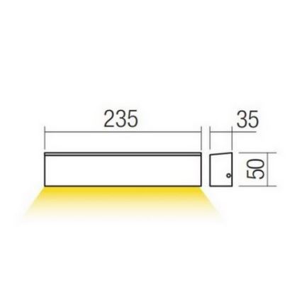 Redo 90394 - LED Outdoor wall light OMNIA LED/12W/230V 3000K IP54 grey