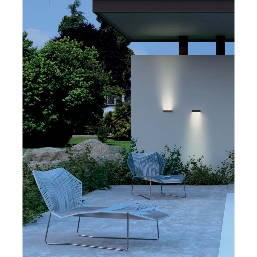 Redo 90395 - LED Outdoor wall light OMNIA LED/12W/230V 3000K IP54 brown