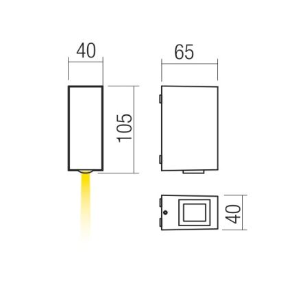 Redo 90413 - LED Outdoor wall light ACE LED/3,36W/230V 3000K IP54 white