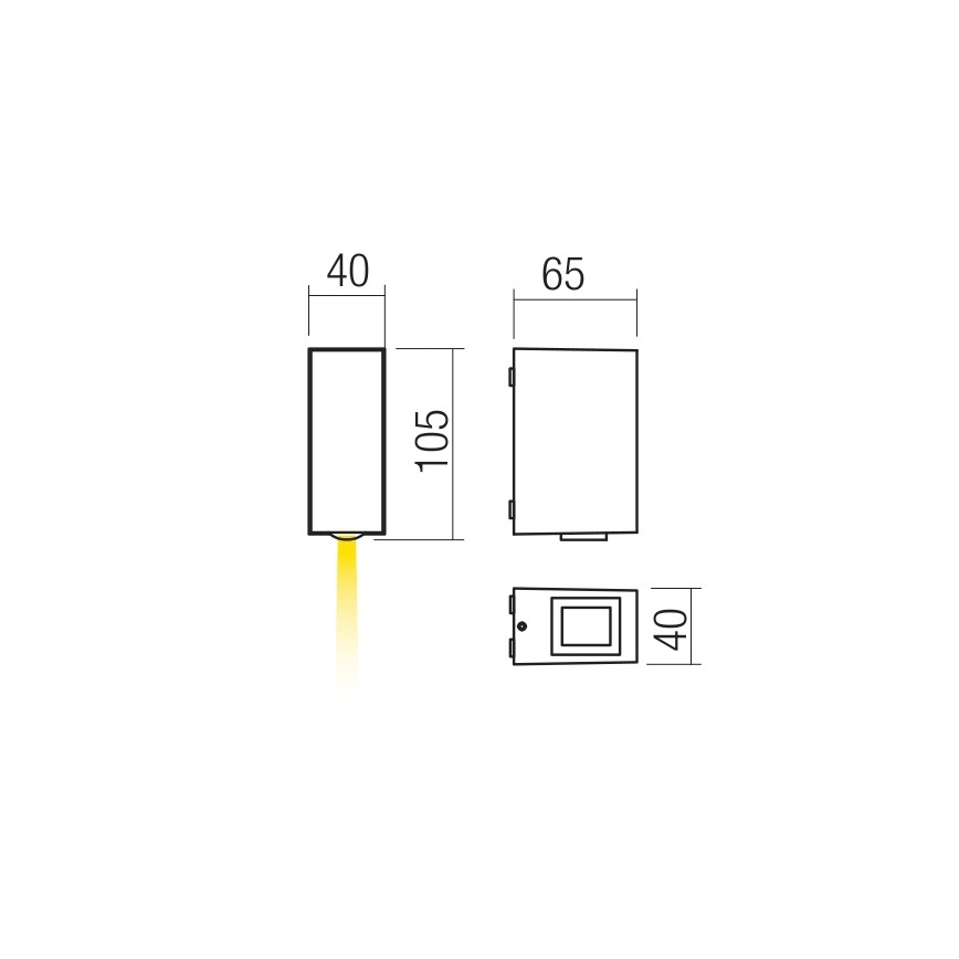 Redo 90413 - LED Outdoor wall light ACE LED/3,36W/230V 3000K IP54 white