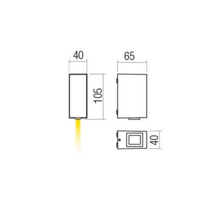 Redo 90418 - LED Outdoor wall light ACE LED/3,36W/230V 4000K IP54 brown