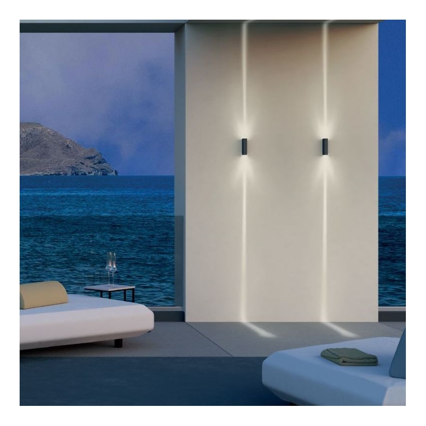 Redo 90421 - LED Outdoor wall light ACE 2xLED/5,84W/230V 3000K IP54 grey