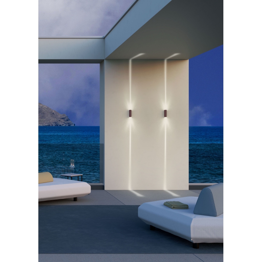Redo 90424 - LED Outdoor wall light ACE LED/5,84W/230V 4000K IP54 brown