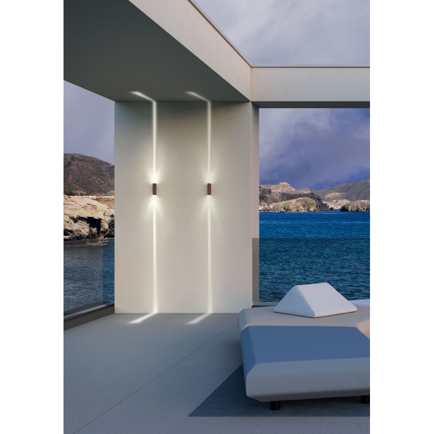 Redo 90424 - LED Outdoor wall light ACE LED/5,84W/230V 4000K IP54 brown