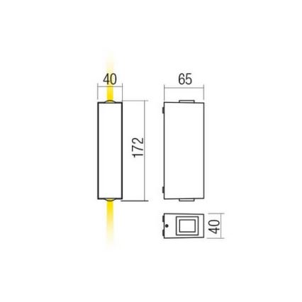 Redo 90424 - LED Outdoor wall light ACE LED/5,84W/230V 4000K IP54 brown